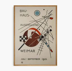バウハウス 1923 建築 幾何学 モダンアートポスター ミッドセンチュリーモダン 現代アート ポップアート 抽象的 A2