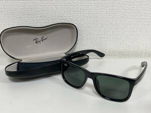 【F-13266】 Ray Ban サングラス RB 4 165-F JUSTIN 601/71 54□17 made in Italy レイバン ジャスティン ケース付き