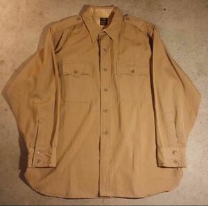 ARMY オフィサーシャツ officers Shirt イギリス軍 ビンテージ vintage ジャクソンレイモンド ギャバシャツ M L程 ウール ベージュ