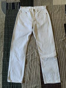 88年製 W30 L30 levi's 501 脇割り ホワイト vintage デニムパンツ USA製 アメリカ製 リーバイス ハチマル 80s 90s 505