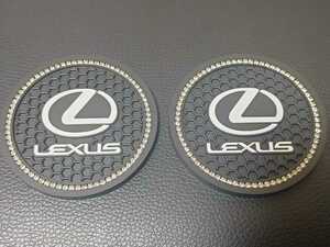 2個セットLEXUS ラインストーン コースター 検LS GS IS-F RC-F RX NX CT LC UX SC430 ARISTOセルシオ ハリアー ランクル LFA TRD JDM USDM 