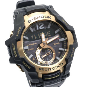 1円 カシオ CASIO ジーショック G-SHOCK 腕時計 グラビティマスター タフソーラー 腕時計 メンズ ブラック×ゴールド GR-B100GB-1AJF