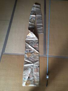 名古屋帯　花鳥柄　幅29.5cm　大きな写真あり　1円