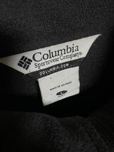 古着 90年代 90s Columbia コロンビア ボア フリース ジップアップ ジャケット トレーナー 黒 ブラック L XL 大きいサイズ ビッグサイズ_画像5