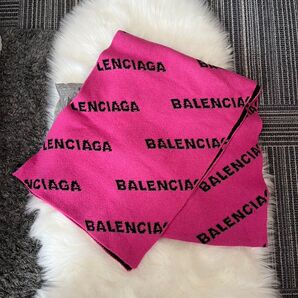 BALENCIAGA バレンシアガ ロゴ ストール マフラー リバーシブル 大判 新品未使用