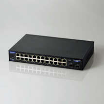 1000BASE-T対応24ポートWebスマートスイッチ メタル筐体/内蔵電源 業務ネットワークに最適な全ポート1Gbps対応: EHB-SG2C24_画像1