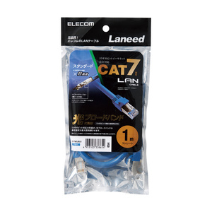 Cat7準拠LANケーブル スタンダードタイプ 1.0m Cat6の2倍以上である600MHzまでの高周波帯域まで対応 高速光通信に最適: LD-TWS/BU1