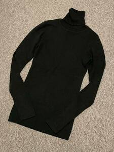 ブラックバイマウジー BLACK by moussy★黒 タートルネックセーター Mサイズ