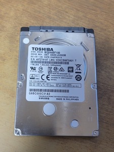 1000GB 1TB 2.5インチ SATA TOSHIBA MQ04ABF100【509時間】 7mm HDD ハードディスク 中古 まとめて取引可 送料230円～