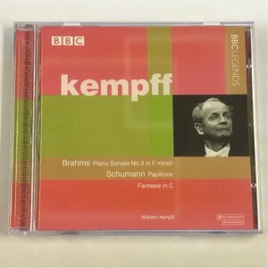 ☆ヴィルヘルム・ケンプ ブラームス ピアノ・ソナタ3番 シューマン 蝶々 幻想曲 BBC LEGENDS BBCL 4085-2 CD