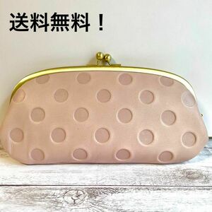 zucchero 牛革　ドット　長財布　ラベンダー　ピンク　【新品未使用】