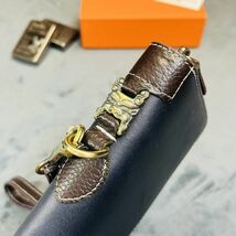 【浅草革具】メンズ 財布 長財布 ラウンドファスナー 牛革 ヌメ革 1円 ハンドメイド ロングウォレット 新品 未使用 革財布 グレー_画像5