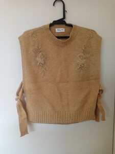  girl stylish knitted the best 120~140cm sweater beige mocha Brown 