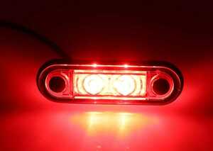 レッド　埋め込サイドマーカー ledマーカー2led 　赤EUROカスタムVOLVOスカニア防水0.5W 12～24vHELLAタイプ　5個セット　kelsa Bragan