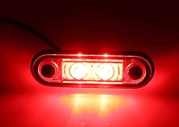 埋め込サイドマーカー レッド ledマーカー2led 赤EUROカスタムVOLVOスカニア防水0.5W 12~24vHELLAタイプ 10個セット kelsa Bragan