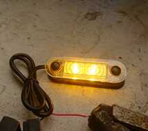 サイドマーカー埋込　ledマーカー2led アンバー アンダーパイプ EUROカスタムVOLVOスカニア防水0.5W 12～24vHELLAタイプ 10個kelsa Bragan_画像4