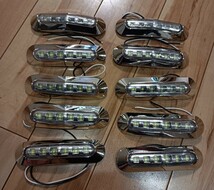 サイドマーカー　マーカー　トラック　トレーラー　サイドマーカー12~24v 　6LED　ホワイト　10個セットLED 防水　デコトラ_画像1