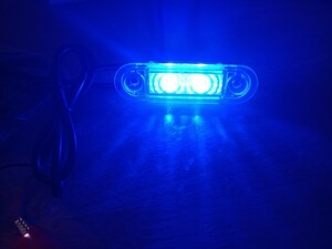 サイドマーカー埋め込 ledマーカー2led　 10個セット！　ブルー　 アンダーパイプ EURO　VOLVOスカニア防水0.5W 12～24vHELLAタイプ　青