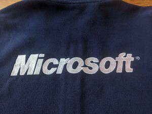 2011年制　マイクロソフト　フリース　ネイビー　紺色　ストリート　アップル　テック　ウィンドウズ　