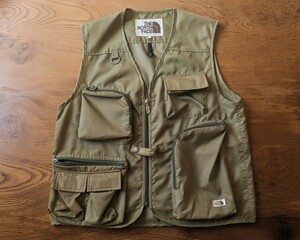 70s 茶タグ　THE NORTH FACE　ナイロンフィッシングベスト ノースフェイス ベストパタゴニア コロンビア　カーキー　ミリタリー　