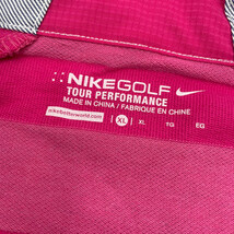 大きいサイズ◆NIKE GOLF ナイキゴルフ ボーダー 半袖 ポロシャツ XLサイズ / ピンク系 メンズ 紳士 スポーツ_画像7