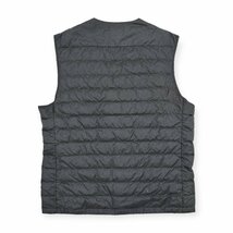 UNIQLO ユニクロ ウルトラライトダウン ノーカラー インナーダウン ダウンベスト サイズ L/グレー/メンズ/スナップボタン/n-15_画像6