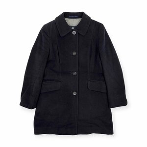 Aquascutum アクアスキュータム アンゴラ×ウール ハーフコート サイズ 10 / 濃紺 ネイビー レディース 日本製