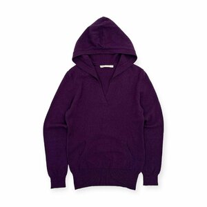 カシミヤ100%◆UNIQLO ユニクロ フード付 長袖 ニットセーター パーカー Sサイズ / パープル レディース カシミア k-186