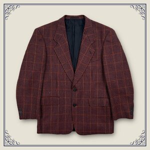 TRUSSARDI トラサルディ 千鳥格子 チェック ツイード ウール テーラードジャケット ブレザー Mサイズ /メンズ