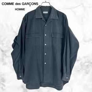 【90's】コムデギャルソンオム 田中オム オープンカラーワークシャツ 黒