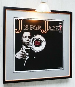 J.J.ジョンソン/名盤 ジャケット・ポスター フレーム付/J.J.Johnson/J is for Jazz/ジャズ・トロンボーン/お洒落 額装 アルバム アート