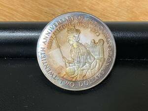 8816 クックアイランド 1973年 2ドル 銀貨 硬貨 真贋保証 ※説明と画像をご確認下さい 