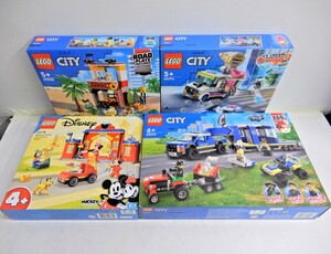 067Z969★【未開封品】LEGO/レゴ CITY Disney まとめ 4点セット ライフガード/アイスクリームトラック/ミッキー&フレンズ/ポリストラック