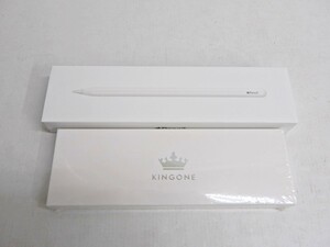 098Z991★【中古品】Apple Pencil 第2世代 MU8F2AM/A A2061 + KINGONE iPad専用スタイラスペン 2点セット