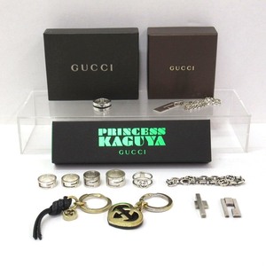 148U161★ 1円～ 中古品 まとめ売り！GUCCI グッチ ペンダント・リング・ブレスレット 12点/シルバー925/バンブーインセンス（お香）おまけ