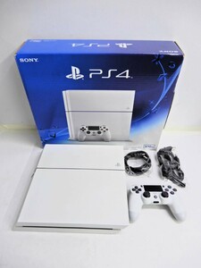 059Z881★【中古/動作品】 PlayStation4 PS4 本体 500GB CUH-1200A ホワイト 【コントローラー・ケーブル付属】