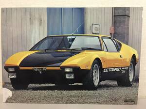 昭和レトロ　DE TOMASO PANTERA GTS　デ・トマソ　ポスターパネル　約40×57.5cm　当時物　　　　B5.1