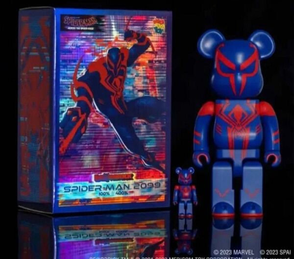 ベアブリック BE@RBRICK MEDICOM TOY メディコムトイ スパイダーマン　スパイダーバース　 100%&400%