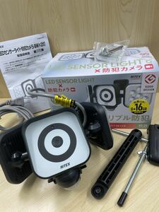 （T70）ムサシ RITEX C-AC8160 LEDセンサーライト 防犯カメラ 中古 程度良好
