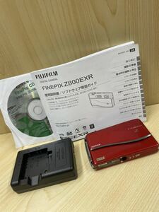 （X61）動作品 富士フィルム FUJIFILM FinePix Z800 EXR ファインピックス 赤 レッド コンパクトデジタルカメラ 中古