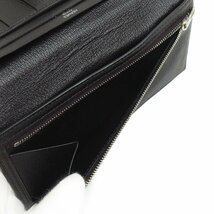 （中古）エルメス HERMES ベアン スフレ 二つ折り長財布 クロコダイル アリゲーター エキゾチックレザー マット ブラック シルバー金具 T刻_画像4