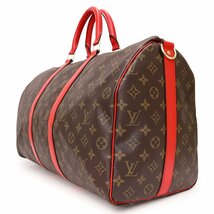 （未使用　展示品）ルイ ヴィトン LOUIS VUITTON キーポル バンドリエール 50 2WAY ボストンバッグ モノグラム ポピーレッド 茶 赤 M44740_画像4