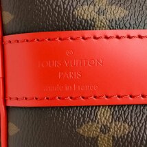 （未使用　展示品）ルイ ヴィトン LOUIS VUITTON キーポル バンドリエール 50 2WAY ボストンバッグ モノグラム ポピーレッド 茶 赤 M44740_画像9