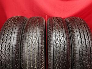 中古タイヤ 145/80R12 80/78N 4本セット ブリヂストン K370 BRIDGESTONE K370 9.5分山★n12 商用車6PR エブリィ NV100 クリッパー