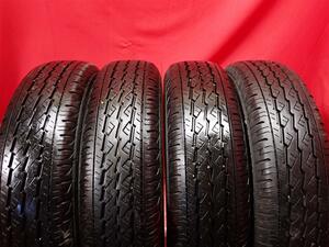 中古タイヤ 145/80R12 80/78N 4本セット ブリヂストン K370 BRIDGESTONE K370 9分山★n12 商用車6PR エブリィ NV100 クリッパー ミニキャブ