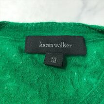 《良品◎》Karen walker カレンウォーカー★上質カシミヤ100％*デザインニットカーディガン*セーター*グリーン(LA1550)◆YP_画像4