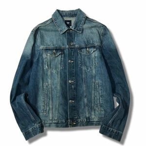 《良品◎》GAP ギャップ★ダメージ加工*ジージャン*デニムジャケット*インディゴブルー*サイズL(MA5255)◆S80