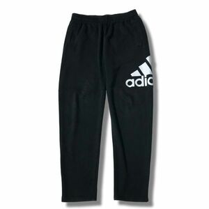 《良品◎》adidas アディダス★ビッグロゴ*スウェット生地*ジャージ*トラックパンツ*ブラック*サイズX0(MA5252)◆S60