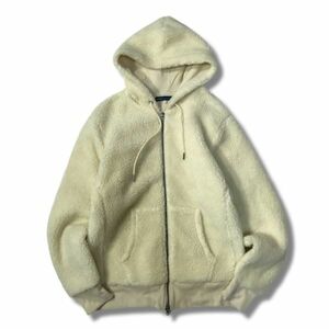 《良品◎》Levi’s リーバイス★フーデットボアジップアップパーカー*オフホワイト*サイズM(MW2528)◆S80