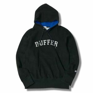 《良品◎》Champion×The DUFFER of St.GEORGE チャンピオン★フリースプルオーバーパーカー*ブラック*サイズXL(LW1231)◆S80